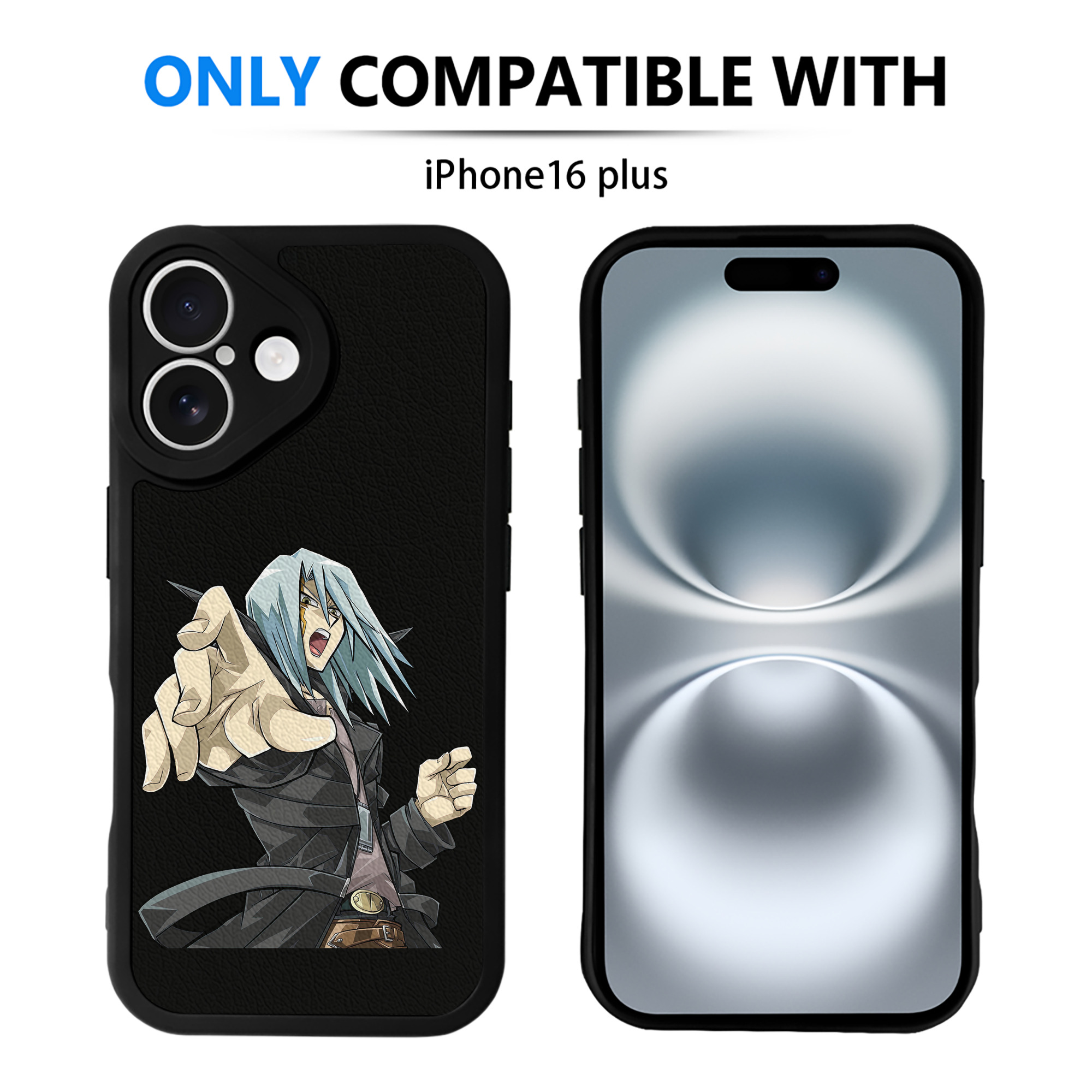 （画像用） 遊☆戯☆王 Yu-Gi-Oh! 【iPhone 16シリーズ対応】シリコンスマホケース（レザー調） 材質：シリコン